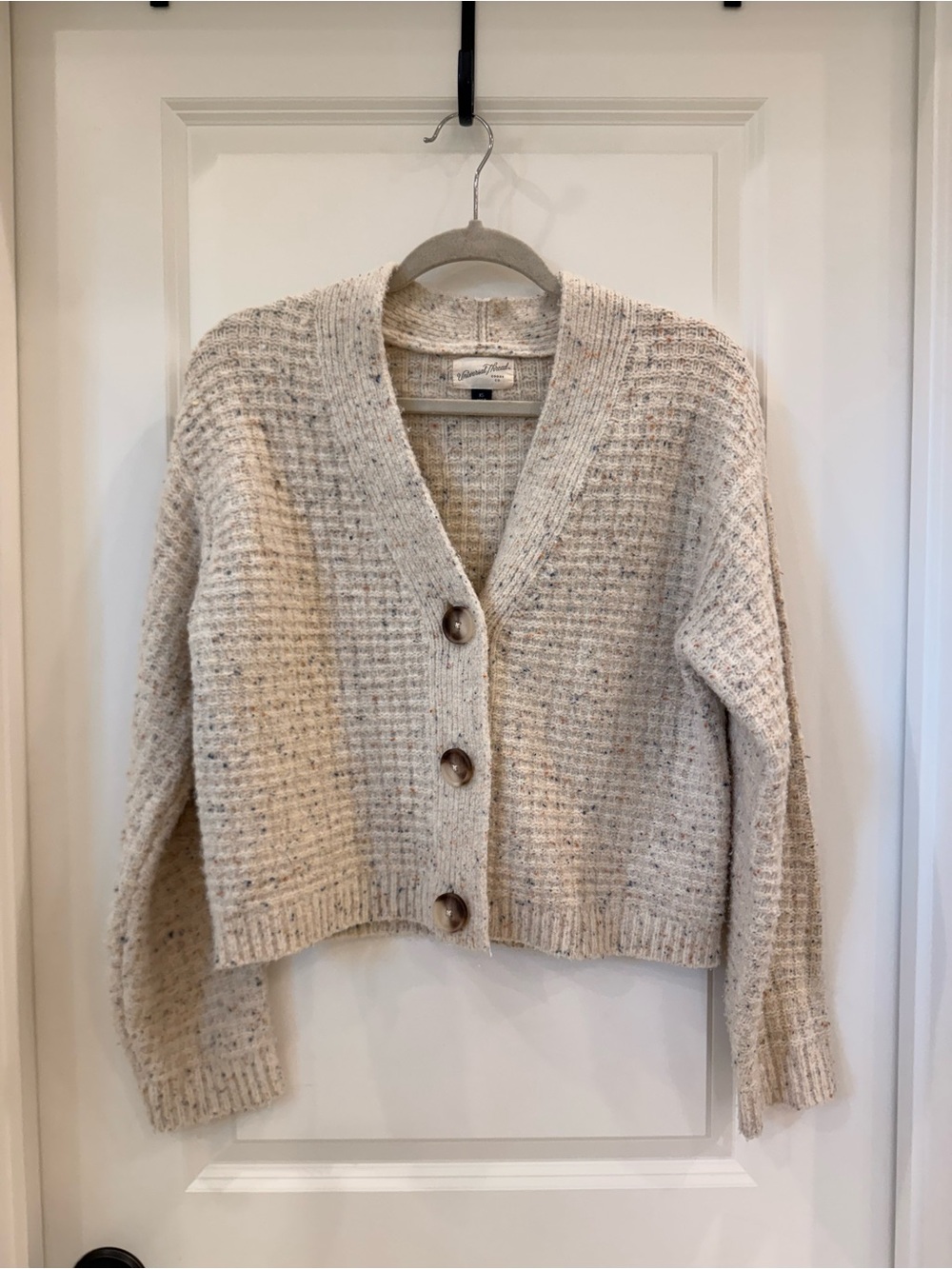 Universal Thread Cream Button-Front Knit Cardigan